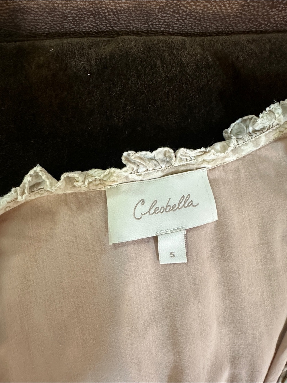 Cleobella Cream Paisley Boho Ruffle Dress size S - Picture 5 of 11